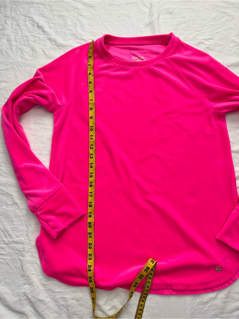 Lilly Pulitzer Vibrant Hot Pink Long Sleeve Crewneck - Picture 5 of 7
